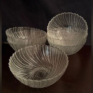6 Arcoroc Seabreeze salad / dessert bowls. 5.25”